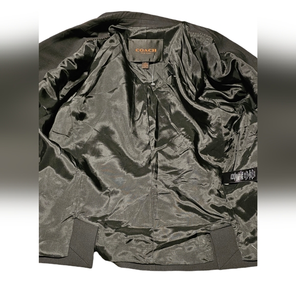 COACH Wool Three Button Blazer Size 8 - Picture 9 of 12